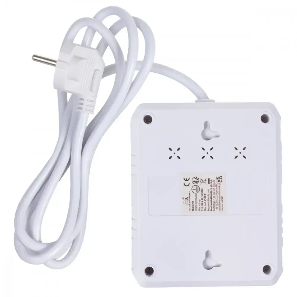 Сетевой удлинитель MACLEAN MCE387 W — 2 розетки, 3×USB Photo 10