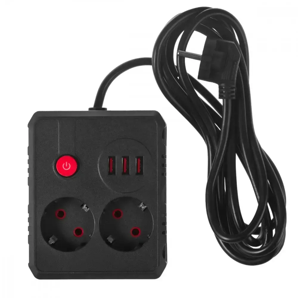 Сетевой удлинитель MACLEAN MCE388 B — 2 AC, 3×USB Photo 11