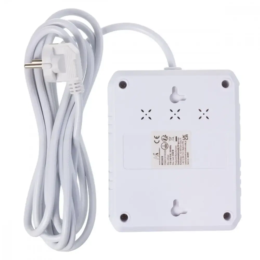 Сетевой удлинитель MACLEAN MCE388 W — 2 розетки, 3 USB Photo 10