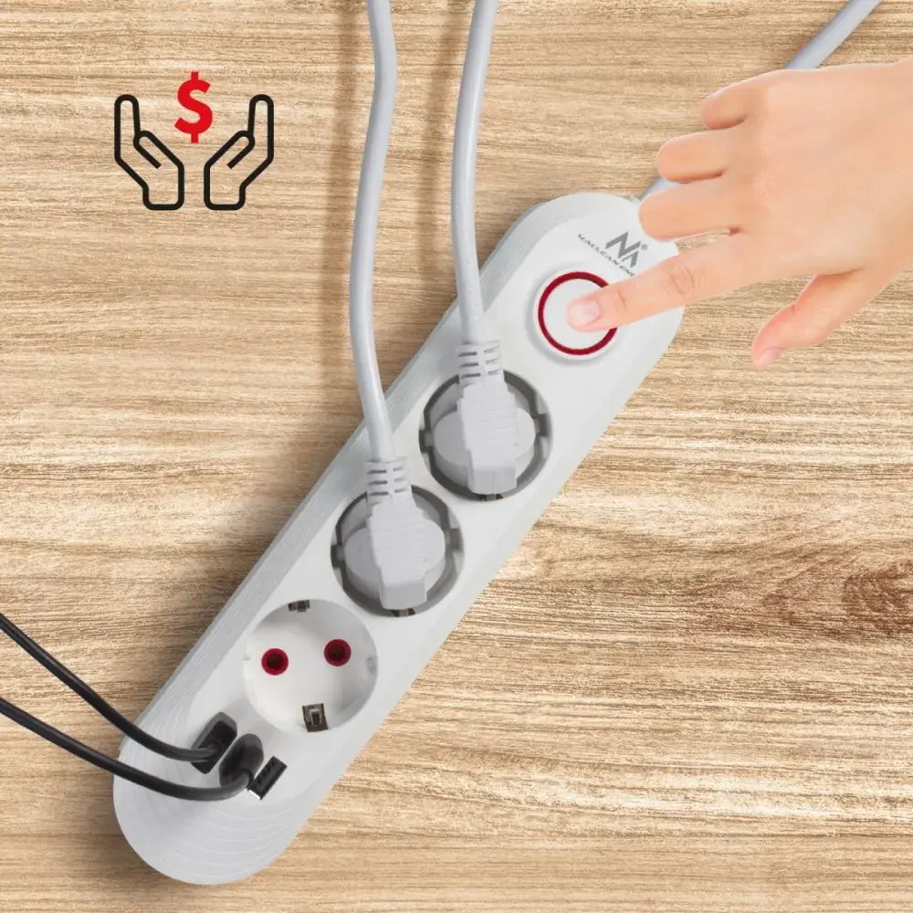 Сетевой удлинитель MACLEAN MCE394W — 3 розетки, 3 USB Photo 2