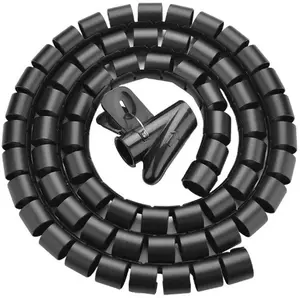 Spirālveida kabeļu organizators Unitek OT1102ABK03-50M, 50 m garums, 22 mm diametrs, melns