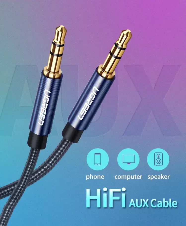 UGREEN audio kabelis 3,5 mm vīrietis–vīrietis 3 m Photo 2