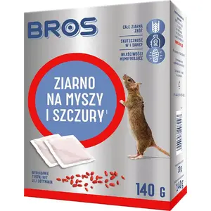 Rodenticide BROS bait for mice and rats Ziarno 140 g grain formulation