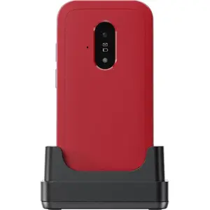 Feature phone Doro Leva E22 clamshell, 2.8" (7.11 cm) display, Single SIM, 0.3 MP camera, 1150 mAh, 127.8 g, Red/White