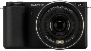 Digitālā kamera EASYPIX VX6430 — 64 MP sensors, 10x optiskā tālummaiņa, 4K video, melna