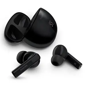 Bezvadu iekšausu austiņas/uzt. Philips TAT2520BK/00 — Bluetooth, 20–20000 Hz, darbība 10 m, 40 g, melnas