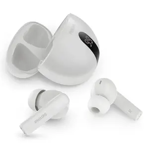Bezvadu iekšausu austiņas Philips TAT2520WT/00 — Bluetooth, zvaniem un mūzikai, 20–20000 Hz, darbības rādiuss 10 m, baltas, 40 g