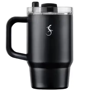 Termokrūze Lurch Big Cup Mini 800 ml — nerūsējošais tērauds, dubultsienu vakuuma, melna