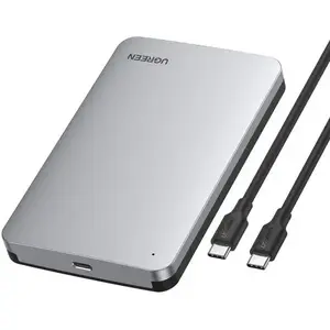 HDD/SSD enclosure UGREEN 70499 for 1× 2.5/3.5" SATA III drive, 6 Gbit/s, USB-C, grey