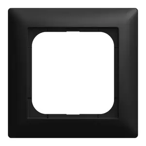 Wall plate / switch cover Busch-Jaeger 2CKA001725A1568, black, plastic, 81×81 mm