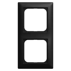 Wall plate / switch cover Busch-Jaeger 2CKA001725A1569, black, plastic, 81×152 mm