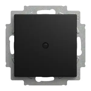 Sienas plāksne/sluces vāks Busch-Jaeger 2CKA001715A0321, melns, termoplastmasa, 71×71 mm