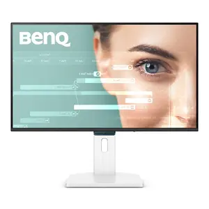 Монитор BenQ 27” 1080p FHD Eye-Care — 27" (68,6 см), 1920×1080, 5 мс, 16:9, 178°/178°, матовый, колонки, VESA, регулировка по высоте, черный/белый