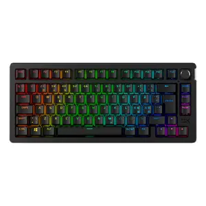 Gaming keyboard HyperX Alloy Rise 75 Wireless — 75% layout, mechanical switches, RF wireless + Bluetooth, 1.8 m cable, black