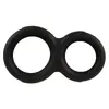 Erecto Double Cock Ring — двойное силиконовое кольцо Photo 4