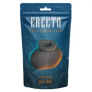 Erecto Silicone Adjustable Ball Ring — Liquid Silicone ball bag, 7×8.5×5.5 cm, ring Ø 2.8 cm, 88 g
