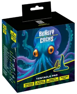 Sit-on vibrators Beasty Cocks Tentacle Pad — silikona teksturēta tentakulu spilventiņš, uzlādējams, ūdensizturīgs
