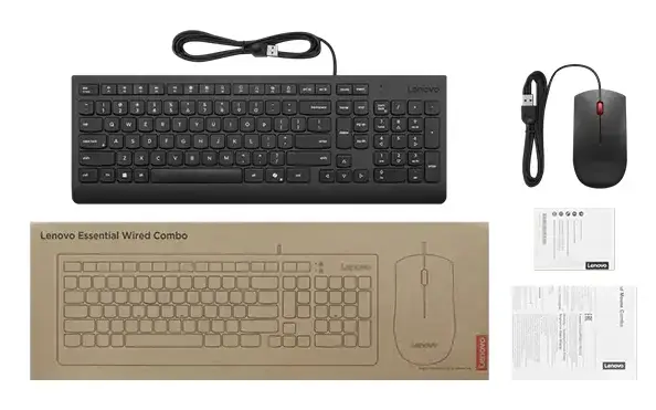 Lenovo 4X31R64409 проводной комплект клавиатуры и мыши Photo 4