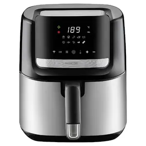 Аэрогриль SENCOR SFR6600SSEUE3 смарт, чёрный/нержавеющая сталь, 80–200°C, таймер 60 мин