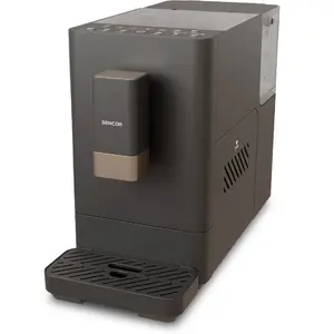 Espresso machine SENCOR SES6100BK — pump-driven compact home espresso, 20-bar, integrated grinder, 1.5 L tank, black
