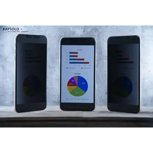 Privacy Screen Filter Kapsolo KAPSOLO 2-Way Adhesive for iPhone 13 / iPhone 13 Pro — 6.1" (15.5 cm), 63% light transmission, 3H hardness