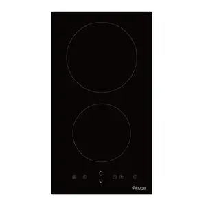 Built-in glass-ceramic hob Kluge KPV3001B, smooth black, 4 Hi-light zones, timers, safety lock