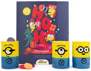 Adventa kalendārs ar tējas sveces sildītāju un 24 aromāta vaska tāfelēm, Minions