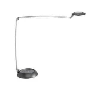Table lamp Maul 8202195 — LED 8 W, aluminium, silver, 460 mm height, 12 LEDs, button control, 1.8 m cord