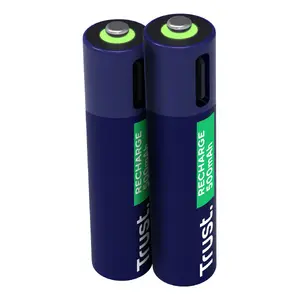 Rechargeable AAA battery TRUST 25585 — 2 pcs, 44 mm height, 1 cm diameter, 7 g each