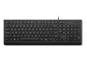Lenovo 4Y41R64642 Pilna izmēra vadu USB tastatūra dāņu melna ar ciparu tastatūru