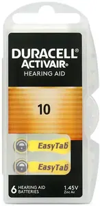 Zinc Air Button Cell Battery Duracell 1.45 V model 397888 (Type 10)