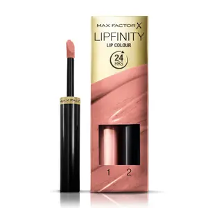 Liquid long-wear lip colour Max Factor Lipfinity 160 Iced — 2.3 ml (1.9 g), Nude shade, 2-piece set