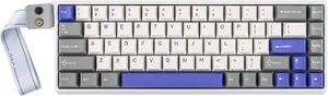 Mechanical keyboard AULA WIN68 HE White/Gray/Blue with WingChun switches, 68% gasket-mounted, RGB backlight