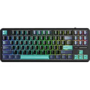 Mechanical keyboard AULA F87 Pro GrayWood V4 — 87-key TKL layout, wired, brown switches compatible