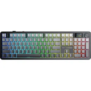 Mechanical keyboard AULA F108 Pro Gradient Grey with NimbusV3 switches, gasket-mounted, RGB lighting