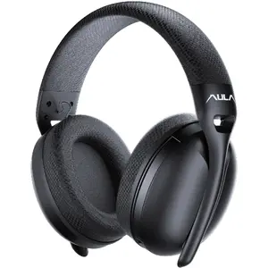 Headphones AULA S6 Black — wired over-ear gaming headphones, model AUS6-B