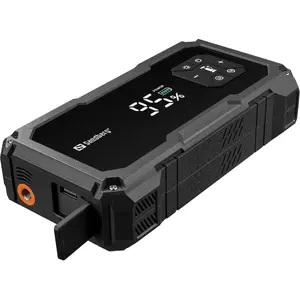 Portable jump starter and tire pump SANDBERG Sandberg Car Jumpstarter TirePump 10000 — 800 A start, 2 A output, 5 V USB