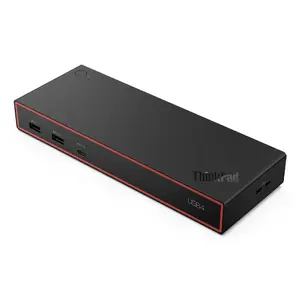 Док-станция Lenovo ThinkPad USB4 Dock 5000 — проводная Thunderbolt 4, 65 Вт PD, 3840×2160, HDMI, 4× USB-A, Gigabit Ethernet, чёрная