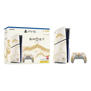 Игровая консоль Sony PlayStation 5 Slim Ghost of Yotei Gold Limited Edition — SSD 1,02 ТБ, чёрно‑белая
