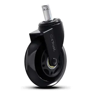 Caster wheels set for gaming chair TRUST 25804, 5 pcs, black, PP/PU, 225 g