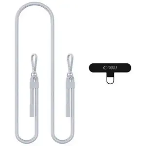 Phone strap Tech-Protect Crossbody Rope C5SE — grey adjustable crossbody lanyard for smartphones