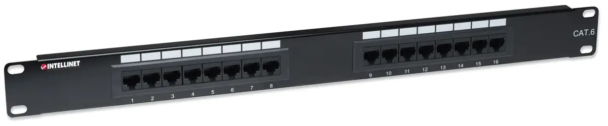 INTELLINET Cat6 UTP патч-панель 16 портов 1U Photo 2