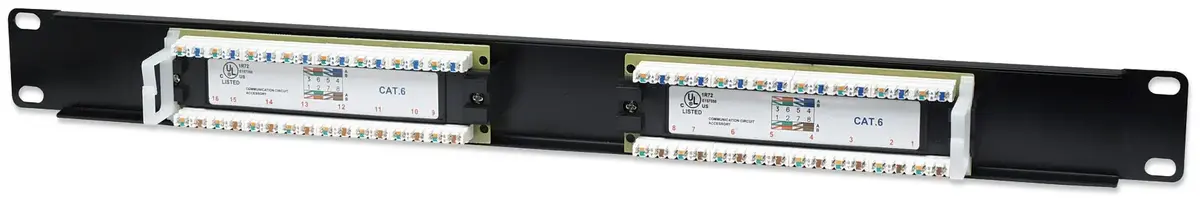 INTELLINET Cat6 UTP патч-панель 16 портов 1U Photo 3