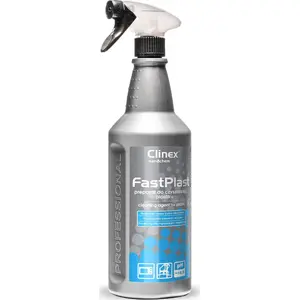 Средство для очистки пластика Clinex FastPlast 1 л — очиститель пластика, готовое к применению