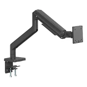 Monitor Mount DIGITUS Single, clamp, for up to 49" (124.5 cm), 20 kg, VESA 75x75–100x100, tilt -20° to 50°, height adjustable, black