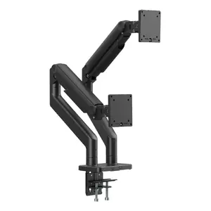 Monitor mount DIGITUS Dual Monitor Mount for 2×45" screens, clamp, 2×20 kg, VESA 75×75–100×100, tilt -20–50°