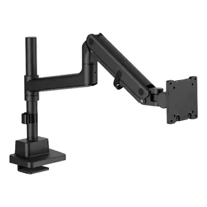 Monitor mount DIGITUS Single, clamp, 57" max, 27 kg capacity, VESA 75x75–100x100, height adjustable, tilt -75° to 75°, black