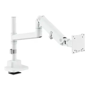 Monitor mount DIGITUS Single, clamp, 57" max, 27 kg capacity, VESA 75x75–100x100, white