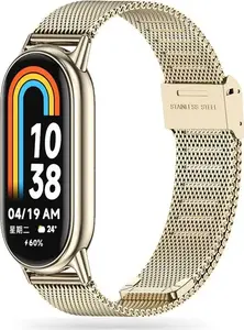 Ремешок Tech-Protect MilaneseBand для Xiaomi Smart Band 8/9/10 — Starlight, стальная миланская сетка