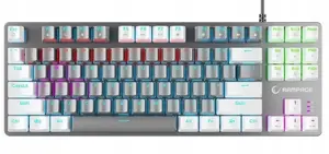 Mechanical Gaming Keyboard RAMPAGE SNUG RGB KRGD Red — wired, red switches, gray-white